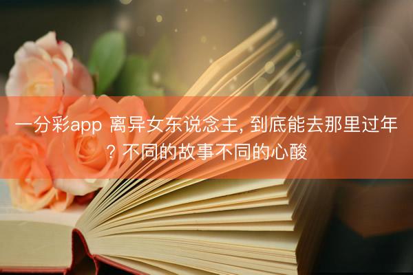 一分彩app 离异女东说念主， 到底能去那里过年? 不同的故事不同的心酸