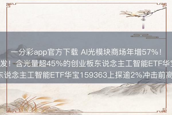 一分彩app官方下载 AI光模块商场年增57%！260亿好意思元机遇爆发！含光量超45%的创业板东说念主工智能ETF华宝159363上探逾2%冲击前高！