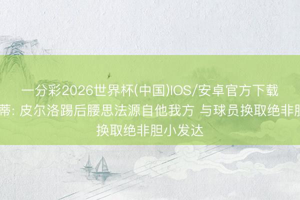 一分彩2026世界杯(中国)IOS/安卓官方下载 安切洛蒂: 皮尔洛踢后腰思法源自他我方 与球员换取绝非胆小发达