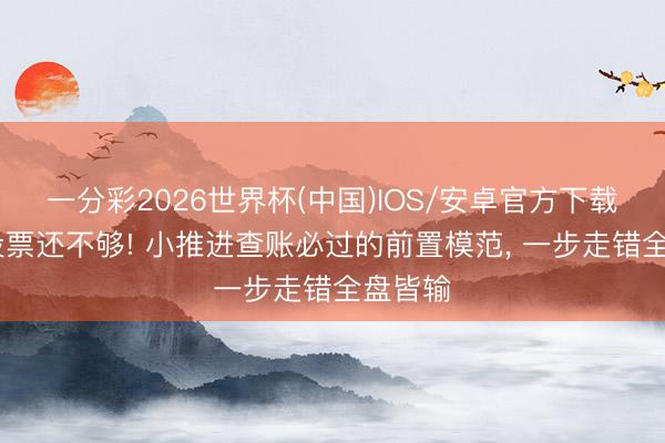 一分彩2026世界杯(中国)IOS/安卓官方下载 赢了投票还不够! 小推进查账必过的前置模范， 一步走错全盘皆输