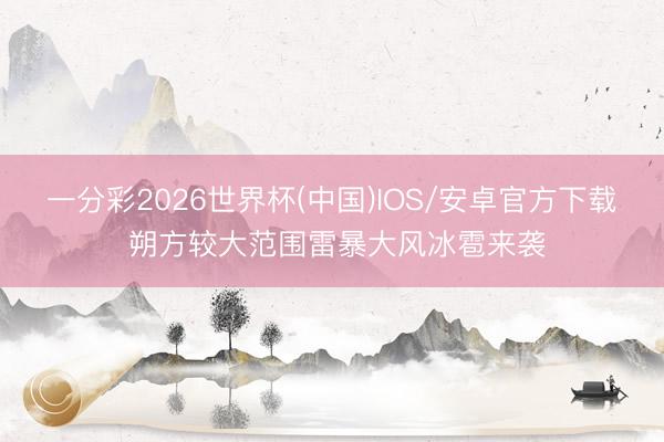 一分彩2026世界杯(中国)IOS/安卓官方下载 朔方较大范围雷暴大风冰雹来袭