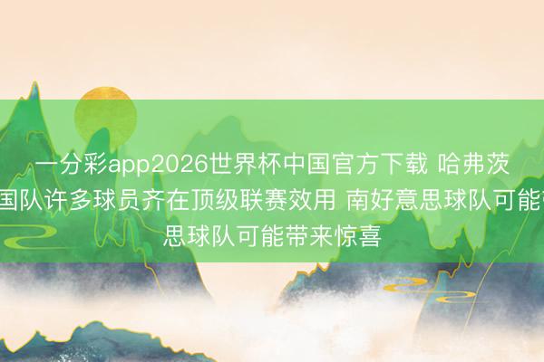 一分彩app2026世界杯中国官方下载 哈弗茨: 好意思国队许多球员齐在顶级联赛效用 南好意思球队可能带来惊喜