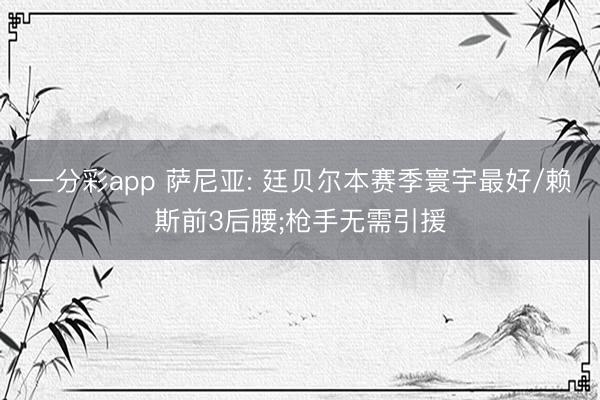 一分彩app 萨尼亚: 廷贝尔本赛季寰宇最好/赖斯前3后腰;枪手无需引援