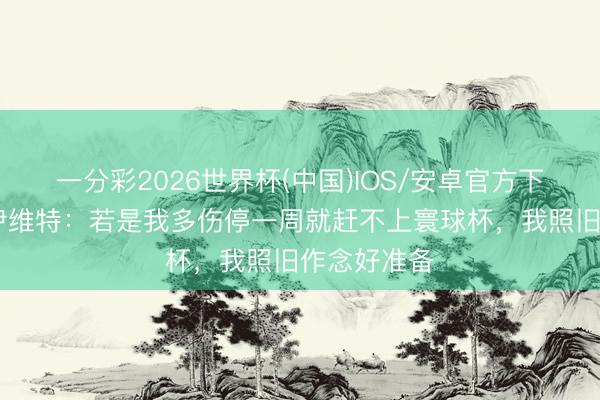 一分彩2026世界杯(中国)IOS/安卓官方下载 小克鲁伊维特：若是我多伤停一周就赶不上寰球杯，我照旧作念好准备